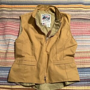 Schaefer Outfitters Women's Vest Tan Cotton Blend‎ Western Style Medium